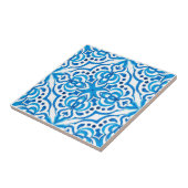 Carreau Bleu clair et blanc marocain (Côté)