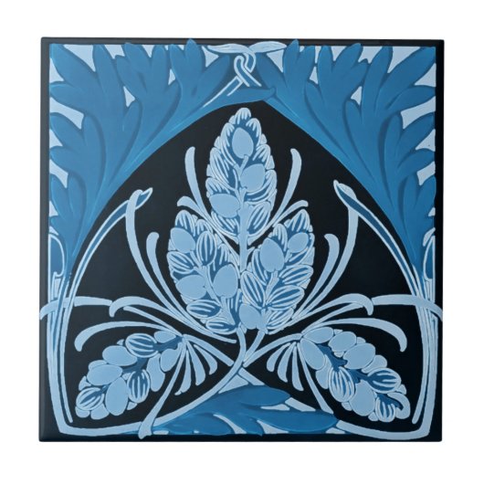 Carreau Bleu d'art déco (Devant)