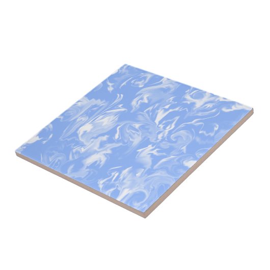 Carreau Bleu de ciel et blanc - t (Côté)