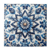 Carreau Bleu de cobalt et blanc Mexicain sans couture Back (Devant)