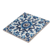 Carreau Bleu de cobalt et blanc Mexicain sans couture Back (Côté)