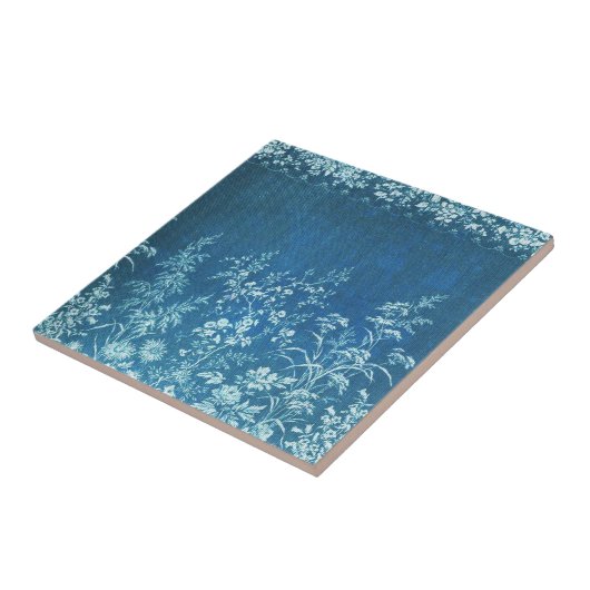 Carreau Bleu de fleurs Vintages (Côté)