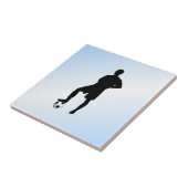 Carreau Bleu de football / Design sportif (Côté)