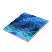 Carreau Bleu de marbre de fractale (Côté)