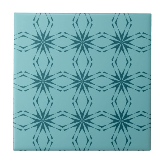 Carreau Bleu de turquoise, cool, abstraction à la mode de (Devant)