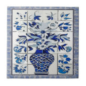 Carreau Bleu Delft Vase Tile murale (Devant)