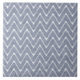 Carreau Bleu Denim Poussiéreux à Motif Chevron