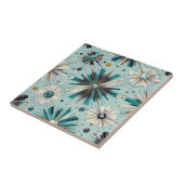 Carreau Bleu Diamant Mid Century Moderne (Côté)
