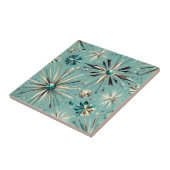 Carreau Bleu Diamant Mid Century Moderne (Côté)