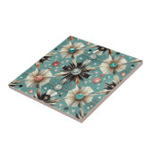 Carreau Bleu Diamant Mid Century Moderne (Côté)