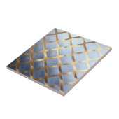 Carreau Bleu doux avec motif doré (Côté)