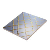 Carreau bleu doux avec motif doré (Côté)