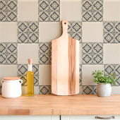 Carreau Bleu doux et floral marocain blanc