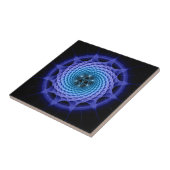 Carreau Bleu en spirale de mandala de Merkaba (la (Côté)