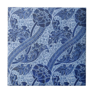 Carreau Bleu et Blanc Style Floral William Morris