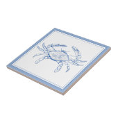 Carreau Bleu et crabe blanc de la Preppy côtière (Côté)