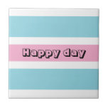 Carreau Bleu Et Jaune<br><div class="desc">Motif rayé à trois tons. Design moderne jaune et bleu clair et un modèle de texte. Cliquez sur personnaliser pour changer les mots en d'autres mots courts ou un nom,  ou achetez-les comme ist.</div>