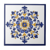 Carreau 💛 💙 bleu et jaune, Azulejos (Devant)