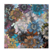 Carreau Bleu et marron floral (Devant)
