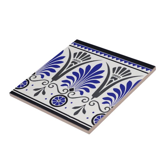 Carreau Bleu et noir de Cobalt Ceramic Border Tile (Côté)