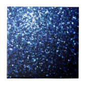 Carreau Bleu foncé brillant faux parties scintillant scint (Devant)