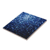 Carreau Bleu foncé brillant faux parties scintillant scint (Côté)