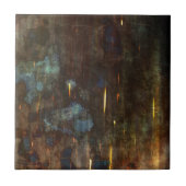 Carreau Bleu foncé Brown Abstrait (Devant)