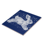 Carreau Bleu foncé complexe lapin brun brin marine Cobalt (Côté)