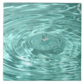 Carreau Bleu gouttes d'eau ondulée Tuile (Devant)