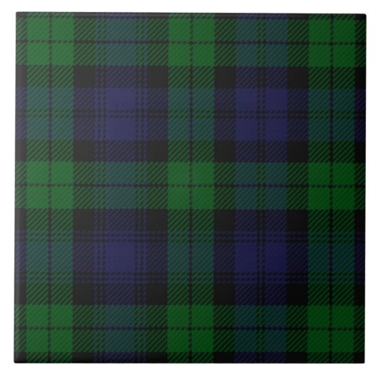 Carreau Bleu Green Highland Tartan Check (Devant)