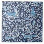 Carreau Bleu Imaginaire Forêt Animaux Forêt Forêt Lapin Re (Devant)