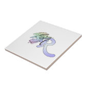 Carreau Bleu initial d'ange gardien de monogramme de la (Côté)