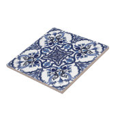 Carreau Bleu italien et blanc Sicilien Majolica Mosaic (Côté)