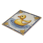 Carreau Bleu Jaune Canard en caoutchouc Cute Duckie Duckie (Côté)