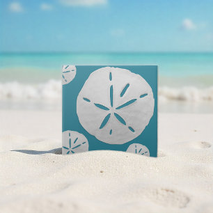 Carreau Bleu marine et blanc Accent dollar de sable de pla
