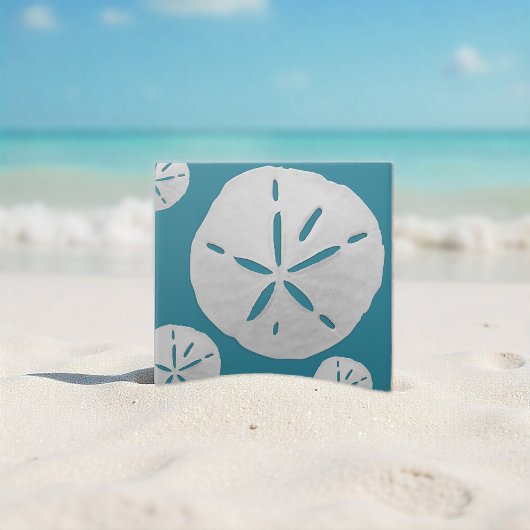 Carreau Bleu marine et blanc Accent dollar de sable de pla