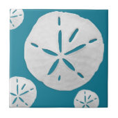 Carreau Bleu marine et blanc Accent dollar de sable de pla (Devant)