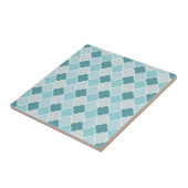 Carreau Bleu Marocain Trellis, Lattes, Quatrefoil (Côté)