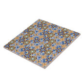 Carreau bleu méditerranéen & marron (Côté)