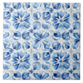 Carreau Bleu Méditerranéen Orné (Devant)