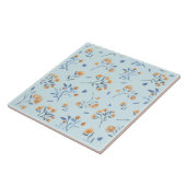 Carreau Bleu Moderne Ferme Fleur sauvage Carrelage en céra (Côté)