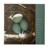 Carreau Bleu nid avec devis Bouddha (Devant)