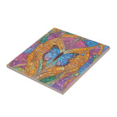 Carreau Bleu papillon belle mosaïque (Côté)