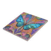 Carreau Bleu papillon belle mosaïque (Côté)