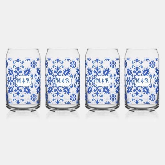 Carreau bleu portugais monogramme (Recto)