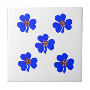 Carreau Bleu printemps, arrosage bleu pour la cuisine