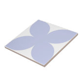 Carreau Bleu Rétro Floral Pétale Mi-Siècle Design moderne (Côté)