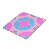 Carreau bleu rose - classique motif déco (Côté)
