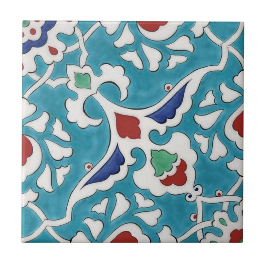 Carreau Bleu Rouge Vert Blanc Portugais Azulejo Motif (Devant)
