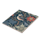 Carreau Bleu Tit William Morris style Face gauche Bird (Côté)
